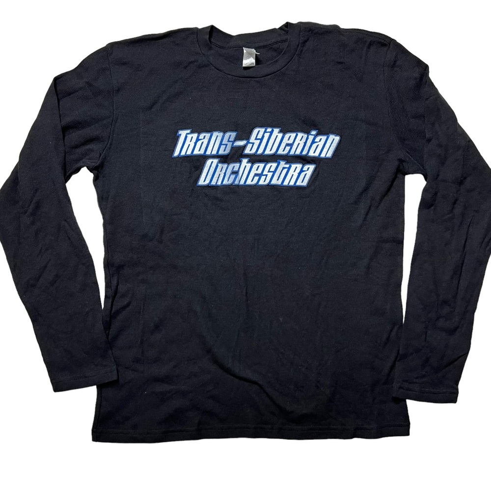 NWOT Pima Apparel Trans-Siberian Orchestra Long Sleeve Waffle Knit Tee Sz M L